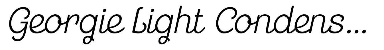 Georgie Light Condensed Oblique